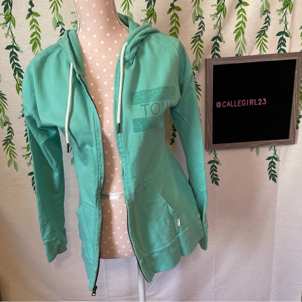 Size M Toms Teal Zip-up Jacket C2